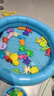 爸爸妈妈钓鱼玩具钓鱼池儿童带磁性可装水钓鱼台带充气床捞鱼玩具50件套 实拍图