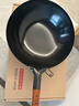 堺不動 日本原装进口铁锅超轻薄物理不沾炒锅无涂层家用圆底燃气灶适用 木柄炒锅无盖款 33cm 实拍图