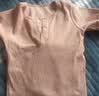 童泰（TONGTAI）宝宝内衣套装春秋季男女童家居服上衣高腰裤子睡衣坑条粉色80cm 实拍图