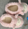 名创优品（MINISO）羊咩咩棉拖鞋女秋冬家居室内厚底月子毛毛拖鞋粉色包跟款 36-37 实拍图