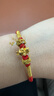 中国黄金（CHINA GOLD）十二生肖黄金手链女转运珠护身符本命年红绳情人节新年礼物送老婆 【卯兔】十二生肖黄金手链 实拍图