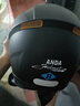 AD新国标电动车头盔男女士四季通用电瓶车安全帽男款冬季保暖围巾全盔女款防雾轻便3C认证摩托车头盔 新国标B【哑黑】透明 实拍图