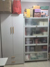帅仕（shuaishi）厨房用具置物架落地多层餐边柜收纳碗柜家用橱柜微波炉烤箱储物柜 【加高加厚】白6层100长42深丨双线孔可通电丨一体侧板 实拍图