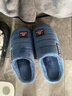 大嘴猴（paul frank）棉拖鞋男士秋冬季室内家居拖鞋毛绒保暖厚底棉鞋男款深蓝290PF607 实拍图