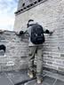 回力（Warrior）旅行背包男超大容量轻便双肩包出差行李包户外登山包女防泼水 大号黑色【独立鞋仓/可登机免托运】 实拍图