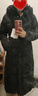 坦博尔鹅绒服女长款连帽收腰显瘦加厚保暖女士羽绒服550890D能量黑165 实拍图