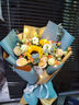艾斯维娜情人节鲜花速递向日葵混搭花束生日礼物全国同城配送 向日葵香槟韩式花束 实拍图