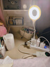 智能语音小夜灯声控灯小台灯便携氛围拍照LED卧室宿舍床头节能灯 USB插口即插即用 白色折叠语音灯【1个装】 实拍图