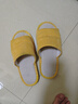 果洛菲（GUOLUOFEI）棉麻拖鞋女夏家居家用布艺亚麻室内情侣四季春秋地板 黄色 40-41 实拍图