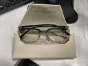 蔡司（ZEISS）镜片近视眼镜框男半框防蓝光辐射可配带散光度数眼睛女钛合金镜架 简约款 黑银 配colorein镜片防蓝光 无度数 实拍图