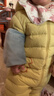 迷你巴拉【迷你小蛋仔】儿童连体羽绒服男女童宝宝冬日保暖萌趣外套新款 蜜糖黄 【白鸭绒-1000+清洁度】 100 CM -充绒量78.7g 实拍图