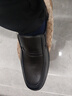 意尔康男鞋套脚舒适商务休闲爸爸一脚蹬皮鞋单鞋男 97973W 黑色 43 实拍图