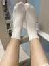 莫代尔白色袜子女100%纯棉春夏花边百搭短袜女月子棉袜运动船袜女 实拍图