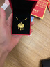 中国黄金（CHINA GOLD）黄金平安锁项链足金吊坠金锁男女款长命锁520礼物送婴儿宝宝老婆 平安锁吊坠【黑绳】约1.5g 实拍图