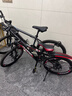 凤凰（Phoenix）儿童自行车山地车男女学生脚踏车6-15岁童车 霸道 黑红色 22寸 实拍图