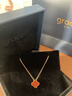 Grace Girl钻石四叶草双面项链女小清新玫瑰金锁骨链生日新年元旦礼物送女友 实拍图