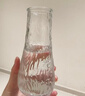 玻璃花瓶透明植物插花瓶水培容器大花瓶装饰客厅摆件 透明水波纹（17*5.5*8） 1个装 实拍图