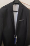 罗蒙西服套装男士商务修身西装男职业正装小西服新郎伴郎结婚礼服外套 黑色双扣【西服+西裤+马甲+衬衫 4XL /190【160-175斤】+7件礼品 实拍图