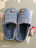 大嘴猴（paul frank）棉拖鞋男士秋冬季室内家居拖鞋毛绒保暖厚底棉鞋男款深蓝290PF607 实拍图