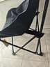 小魔户外折叠椅 折叠靠背椅加高月亮椅露营折叠凳子便携躺椅钓鱼椅 黑 实拍图
