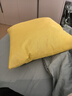 皮尔卡丹（pierre cardin）抱枕靠垫 纯色亚麻沙发抱枕靠垫套加厚仿亚麻 木瓜黄 45*45cm 实拍图