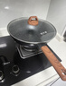 炊大皇炒锅不粘锅易洁轻量麦饭石色平底炒菜锅32cm电磁炉通用GJ32CGH 实拍图