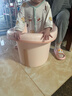 世纪宝贝（babyhood）维尼浴桶 儿童泡澡桶 宝宝加厚洗澡盆 婴儿游泳桶赠浴凳 304粉 实拍图