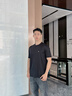 EMPORIO ARMANI/阿玛尼官方旗舰新款男女圆领短袖莱赛尔混纺凉感T恤春夏 【合身版】黑色 L  (推荐：150-165斤) 晒单实拍图
