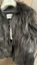 付智恩芦苇花 芬兰进口狐狸毛典雅轻盈年轻感圆领皮草外套女 深灰绿 M 实拍图