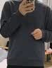 鸿星尔克卫衣男春夏季新款户外通勤休闲跑步运动服上衣套头衫长袖卫衣男装 【1067】正黑-加绒款 2XL 实拍图