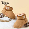 迪士尼（Disney）儿童棉鞋冬季户外防寒雪地鞋男女童加绒保暖中筒棉靴 卡其 26 实拍图