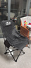 小魔户外折叠椅 折叠靠背椅加高月亮椅露营折叠凳子便携躺椅钓鱼椅 黑 实拍图