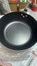 帅康（Sacon）炒锅铁锅无涂层炒菜锅精铁平底不粘锅燃气电磁炉通用28cm带盖 实拍图