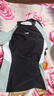 李宁（LI-NING）泳衣女士分体式两件套游泳衣温泉显瘦游泳装备 0923 黑绿 L 实拍图
