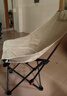 耐博佳户外折叠椅三档可调节高背月亮椅靠背椅钓鱼椅便携露营桌椅野餐椅 卡其色高背月亮椅【三档调节促销款】 实拍图