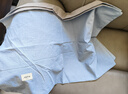 无印良品A类全棉枕套100%纯棉枕套枕巾48x74cm一对装 浅蓝灰 实拍图