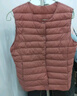 鸭鸭（YAYA）马甲女轻薄羽绒服秋冬坎肩修身保暖背心马夹女百搭内穿上衣女装K 嫣红色 L 实拍图