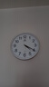 POWER霸王挂钟客厅简约时钟创意家用挂墙免打孔石英钟30cm银色不挑电池 实拍图