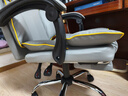 锦汐电脑椅办公椅子电竞椅家用人体工学椅老板椅主播靠背椅皮革转椅 灰色+4级杆+乳胶+脚踏【大满配】 实拍图