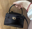CHARLES&KEITH鳄鱼纹凯莉包手提斜挎婚包包女包生日礼物新年礼物CK2-50270880-1 Black黑色 S 实拍图