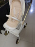 qborn白鹿新生儿小孩米色婴儿车高景观双向轻便折叠宝宝儿童推车三合一 玉兰白+睡篮 实拍图