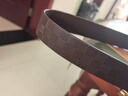 皮带男士真皮不带头自动扣无夹层头层纯牛皮裤腰带无头皮带条青年 中年3.5cm自动扣无头皮带 咖啡色（大格纹） 实拍图