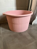 本迪加深泡脚桶24cm家用洗脚足浴盆塑料水桶按摩无电洗脚水桶单个粉色 实拍图