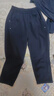 左西童装男童裤子2025新款儿童运动裤加绒中大童弯刀裤 深藏青 160 实拍图