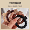 美肤语咖色加粗高马尾无接缝发绳5个 高弹力发圈头绳皮筋扎发皮套MF8723 实拍图
