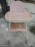 嘻优米宝宝餐椅婴儿餐椅6个月以上防侧翻可折叠可水洗便携学坐儿童餐椅 公主粉【一键折叠】【靠背可躺】 实拍图