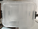 禧天龙塑料衣物收纳箱玩具整理箱30L 透明  3个装 不带轮 实拍图