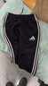 阿迪达斯（adidas）长裤男女秋冬宽松透气直筒裤跑步运动防风休闲裤  黑白 M 实拍图