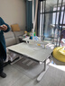 黑白调A2学习桌书桌儿童桌椅实木升降桌子写字桌电脑桌进口橡胶木1.2m 实拍图