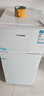HYUNDAI（韩国现代）小冰箱迷你小型家用冷藏冷冻宿舍出租房办公室双开门二门电冰箱节能省电 100L白【一级能效+租房必备】 实拍图